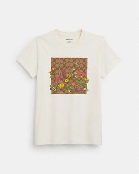 Garden Floral Signature T Shirt In Organic Cotton