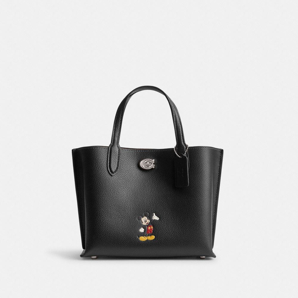 COACH®,【DISNEY X COACH 】ウィロウ トート 24 / ミッキーマウス,トートバッグ,ﾌﾞﾗｯｸ ﾏﾙﾁ