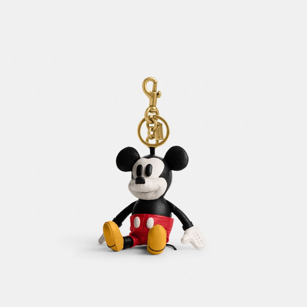 Coach Disney X  Mickey Mouse Collectible Bag Charm In Brass/chalk Multi