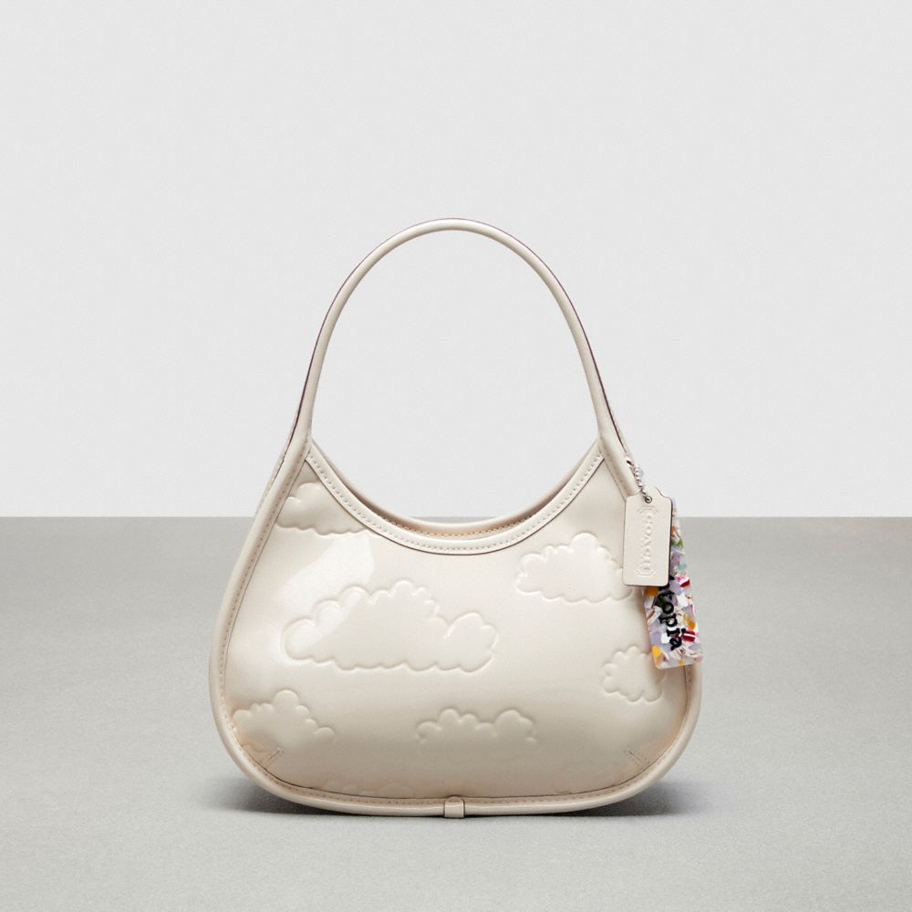 COACH®,Ergo In Crinkled Patent Coachtopia Leather: Embossed Cloud Print,Coachtopia Leather,Small,Cloud,Front View