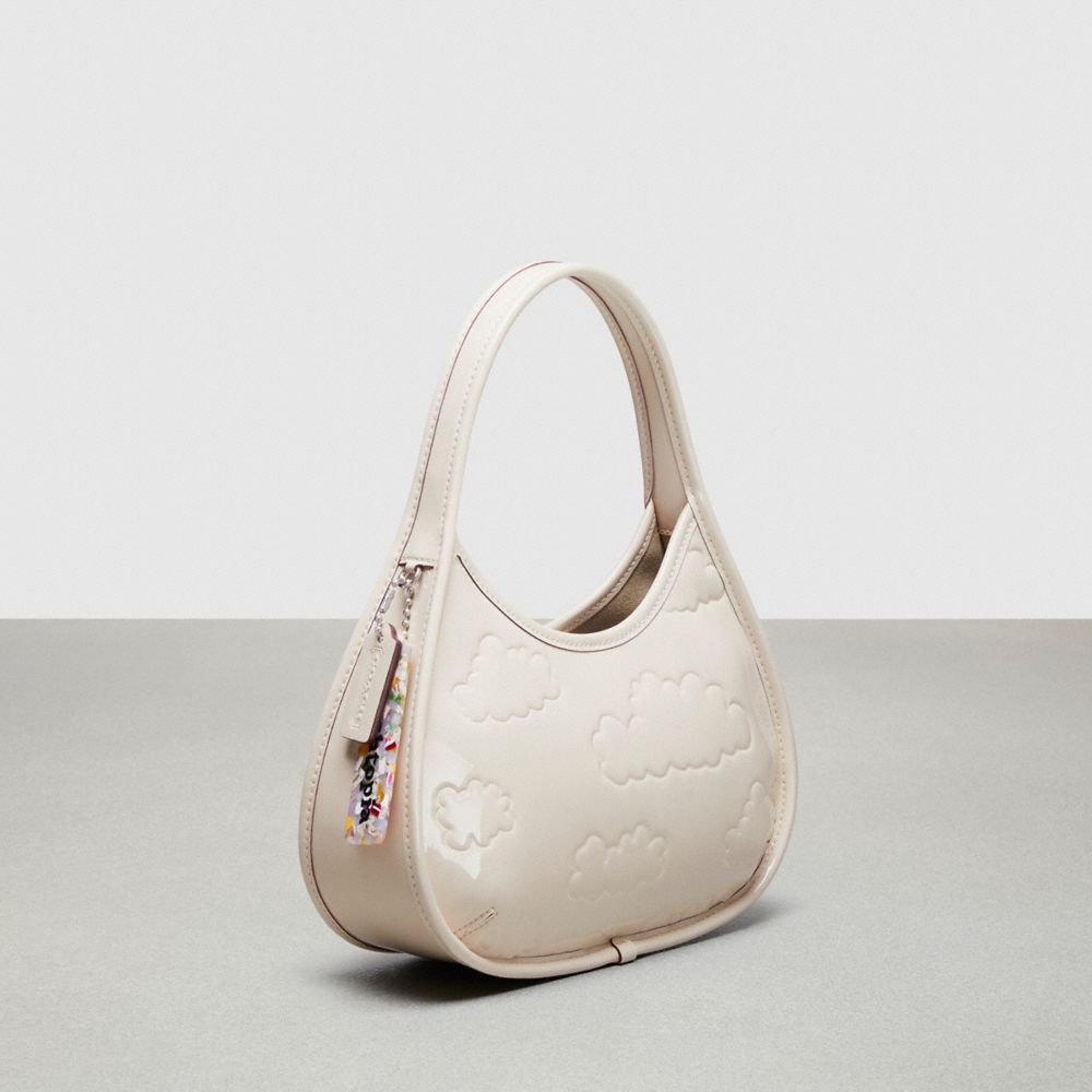 COACH®,Ergo In Crinkled Patent Coachtopia Leather: Embossed Cloud Print,Coachtopia Leather,Small,Cloud,Angle View