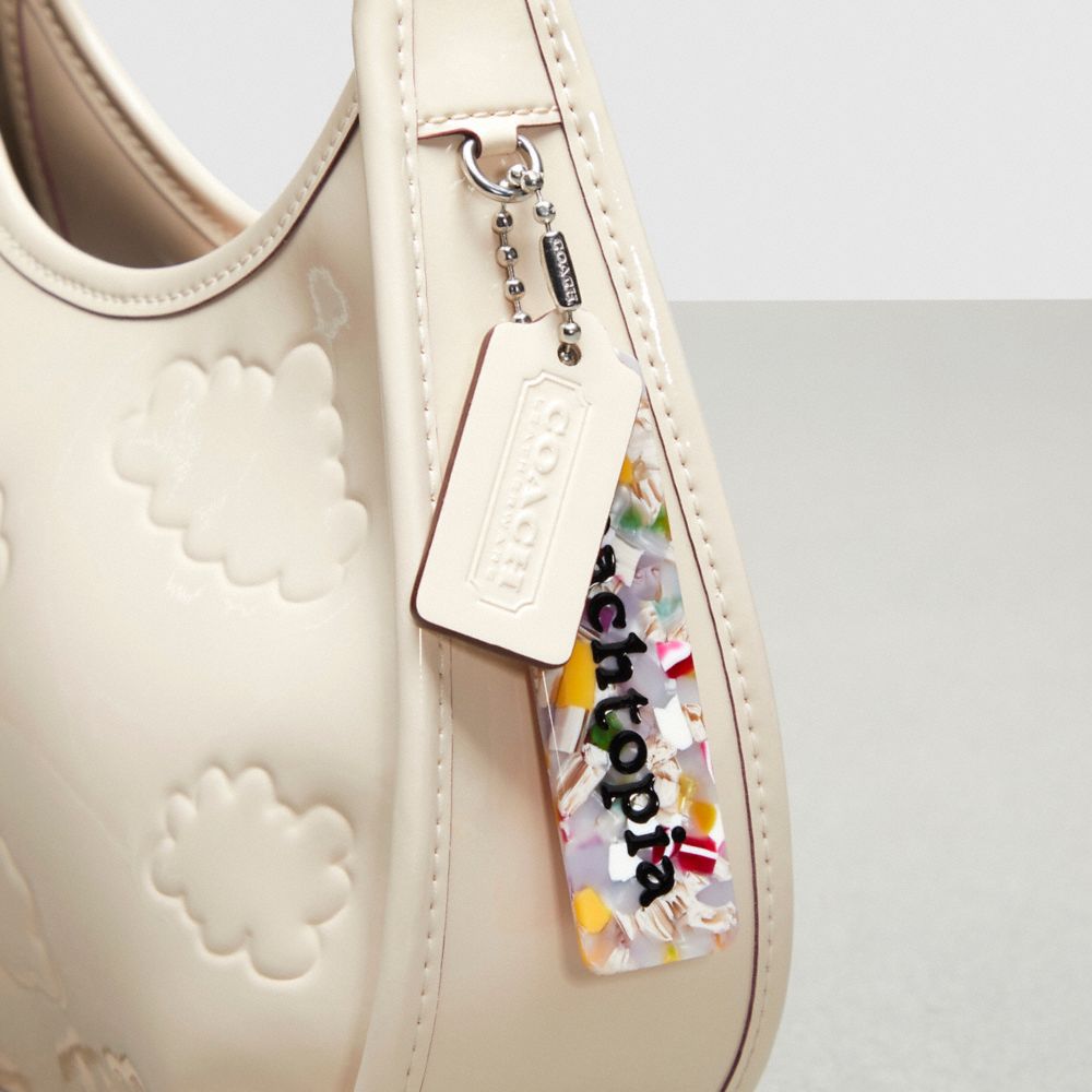 COACH®,Ergo Bag In Crinkle Patent Coachtopia Leather With Cloud Print,Leather,Lining Leather,Acrylic,Shoulder Bag,Plastic,...,Cream,Group View