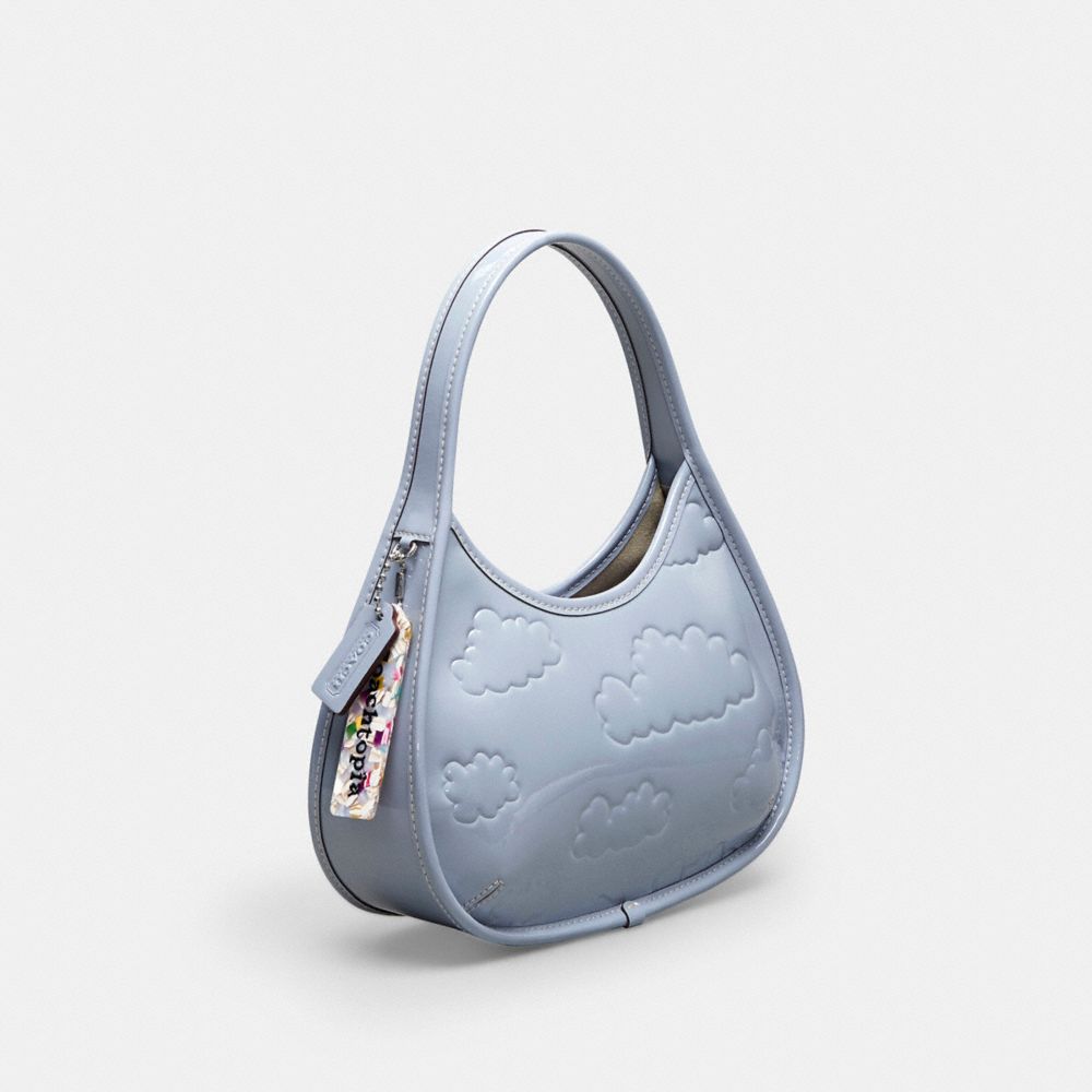 COACH®,Ergo In Crinkled Patent Coachtopia Leather: Embossed Cloud Print,Coachtopia Leather,Small,Twilight,Angle View