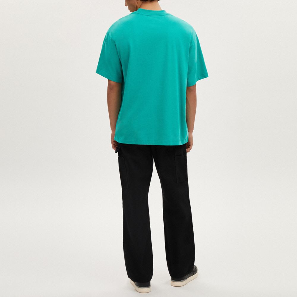 COACH®,チェリー プリント Tシャツ,トップス&パンツ,ﾀﾞｰｸ ﾃｨｰﾙ