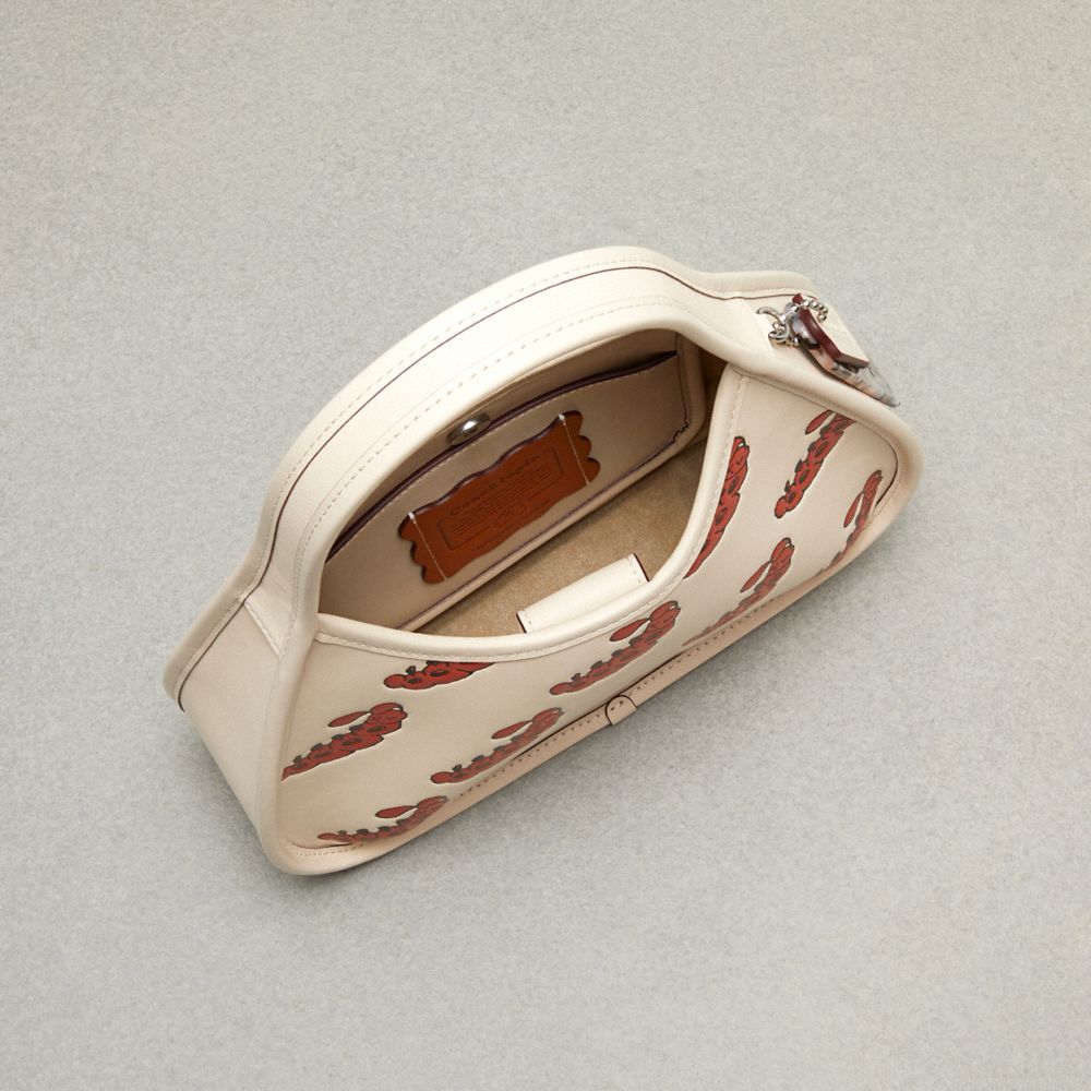 COACH®,Ergo Bag In Coachtopia Leather With Sleepy Caterpillar Print,,Inside View,Top View