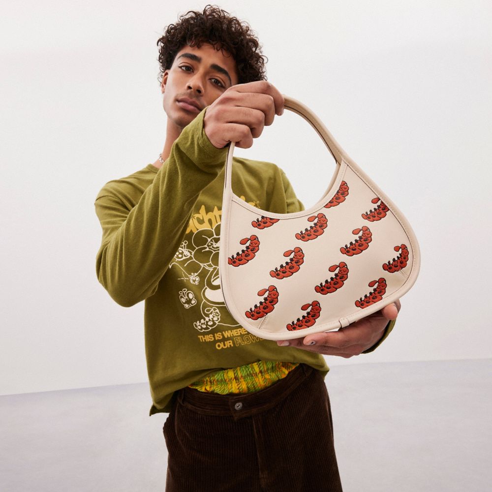 COACH®,Ergo Bag In Coachtopia Leather With Sleepy Caterpillar Print,,Detail View