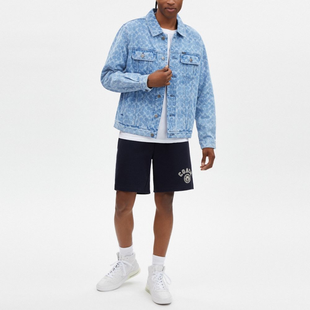 COACH®,SIGNATURE DENIM JACKET,Medium Wash,Scale View