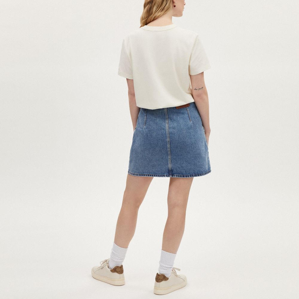 COACH®,Banana Print Signature T Shirt In Organic Cotton,,Scale View