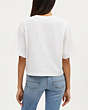 COACH®,VARSITY CROPPED T-SHIRT IN ORGANIC COTTON,Other,White,Scale View