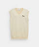 COACH®,SWEATER VEST,Other,Cream,Front View