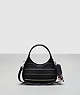 COACH®,Mini Ergo Bag With Crossbody Strap In Upcrafted Zippers,Upcrafted Leather™,Mini,Black,Front View