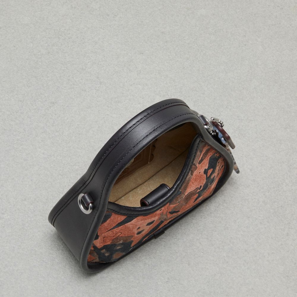 COACH®,Mini Ergo Bag In Upcrushed Upcrafted Leather,Leather,Lining Leather,Acrylic,Crossbody,Plastic,Piping,Embossed,Logo,...,Multi Color,Inside View,Top View