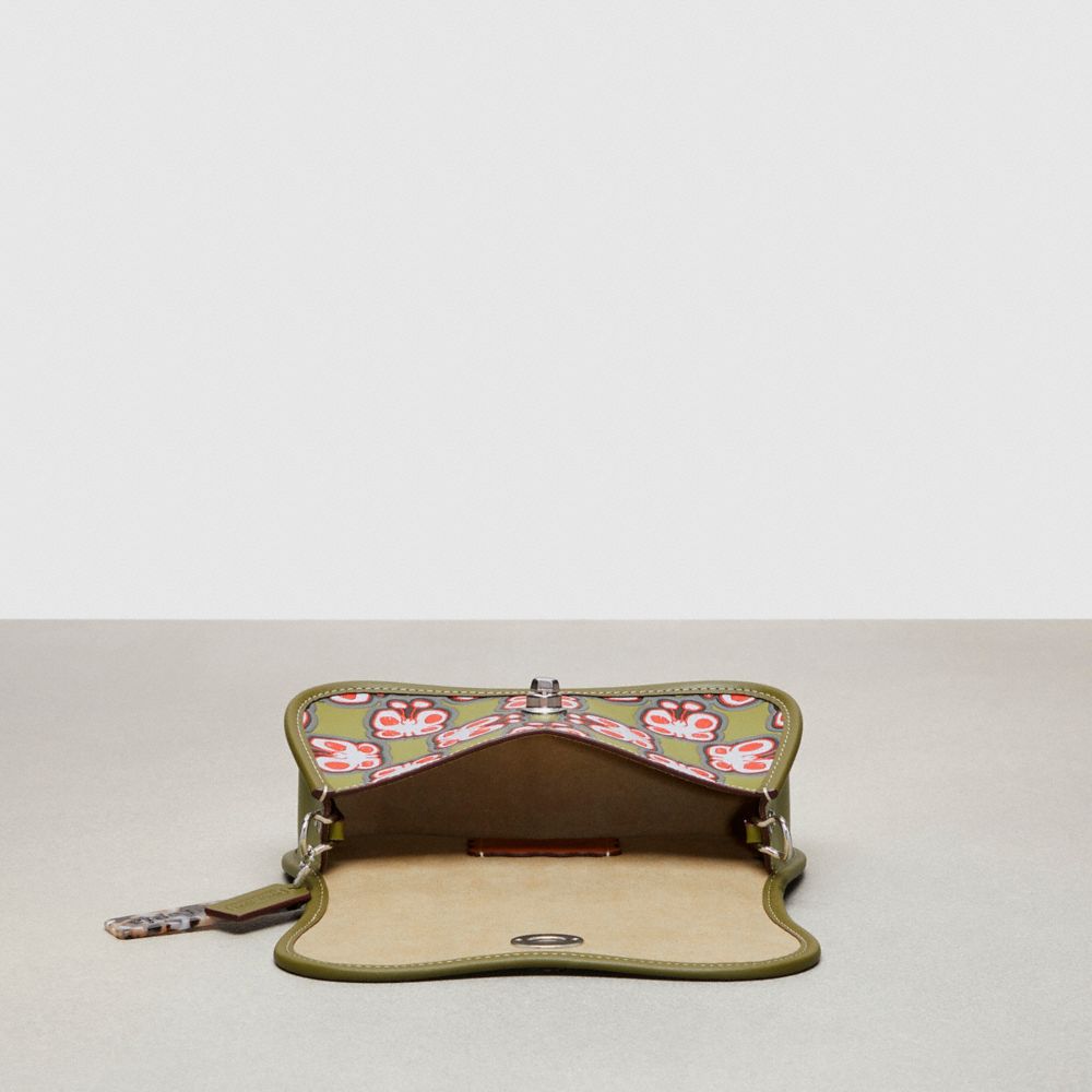 COACH®,Wavy Dinky Bag In Coachtopia Leather With Butterfly Print,,Inside View,Top View