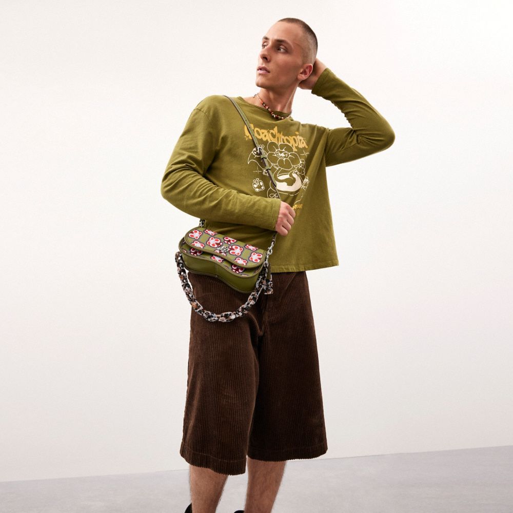 COACH®,Wavy Dinky Bag In Coachtopia Leather With Butterfly Print,,Detail View