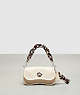 COACH®,Mini Wavy Dinky Bag with Crossbody Strap in Coachtopia Leather,Coachtopia Leather,Mini,Cloud,Front View