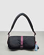 COACH®,Coachtopia Loop Puffy Wavy Dinky Bag,Recycled Polyester,Small,Black,Front View