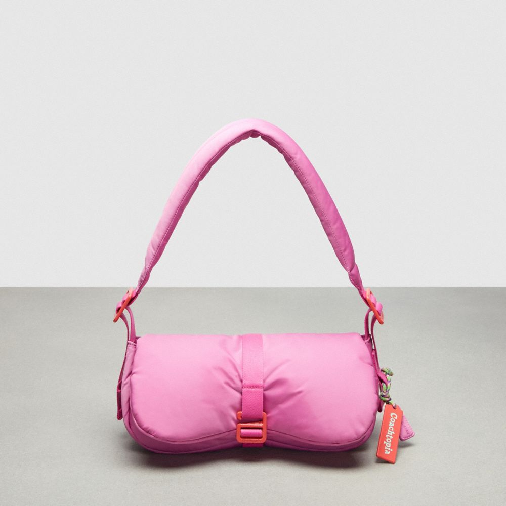 Shop Coach Topia Loop Puffy Wavy Dinky Bag In Pink