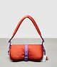 COACH®,Coachtopia Loop Puffy Wavy Dinky Bag,Recycled Polyester,Small,Deep Orange,Front View