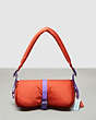 COACH®,Coachtopia Loop Puffy Wavy Dinky Bag,Recycled Polyester,Medium,Deep Orange,Front View