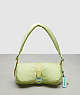 COACH®,Coachtopia Loop Puffy Wavy Dinky Bag,Recycled Polyester,Medium,Pale Lime,Front View