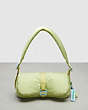 COACH®,Coachtopia Loop Puffy Wavy Dinky Bag,Recycled Polyester,Medium,Coachtopia Loop,Pale Lime,Front View