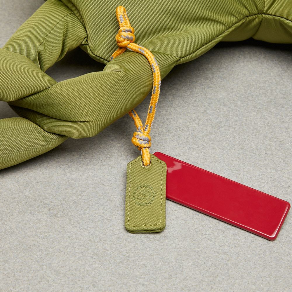 COACH®,Coachtopia Loop Puffy Flower Bag,Recycled Polyester,Lining Recycled Polyester,Shoulder Bag,Plastic,3D Embellishment...,Olive