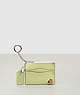 COACH®,Wazy Zip Card Case with Key Ring in Coachtopia Leather,Small,Pale Lime,Front View