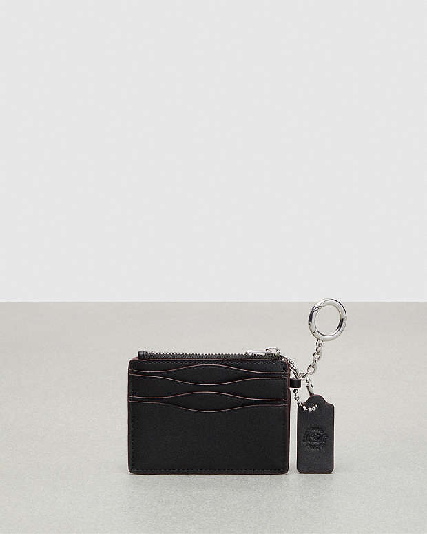 Wavy Zip Card Case With Key Ring In Coachtopia Leather