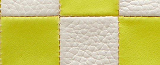 COACH®,Zip Around Wallet In Wavy Stripe Upcrafted Leather,Mini,Checkerboard,Bright Yellow/Chalk