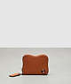 COACH®,Wavy Zip Around Wallet in Coachtopia Leather,Burnished Amber,Front View