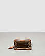 COACH®,Wavy Zip Around Wallet in Coachtopia Leather,Burnished Amber,Inside View,Top View
