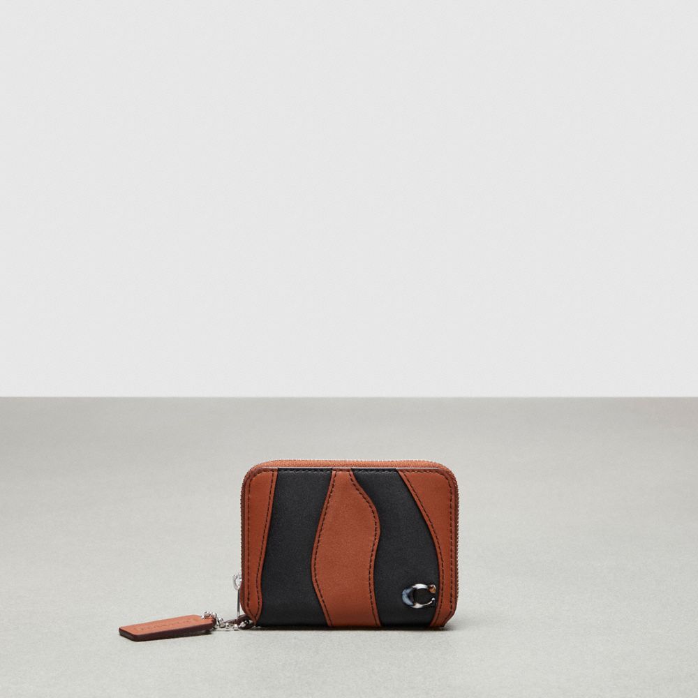 Zip Around Wallet In Wavy Stripe Upcrafted Leather | Coachtopia ™