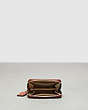 COACH®,Zip Around Wallet in Wavy Stripe Upcrafted Leather,Black/Saddle,Inside View,Top View