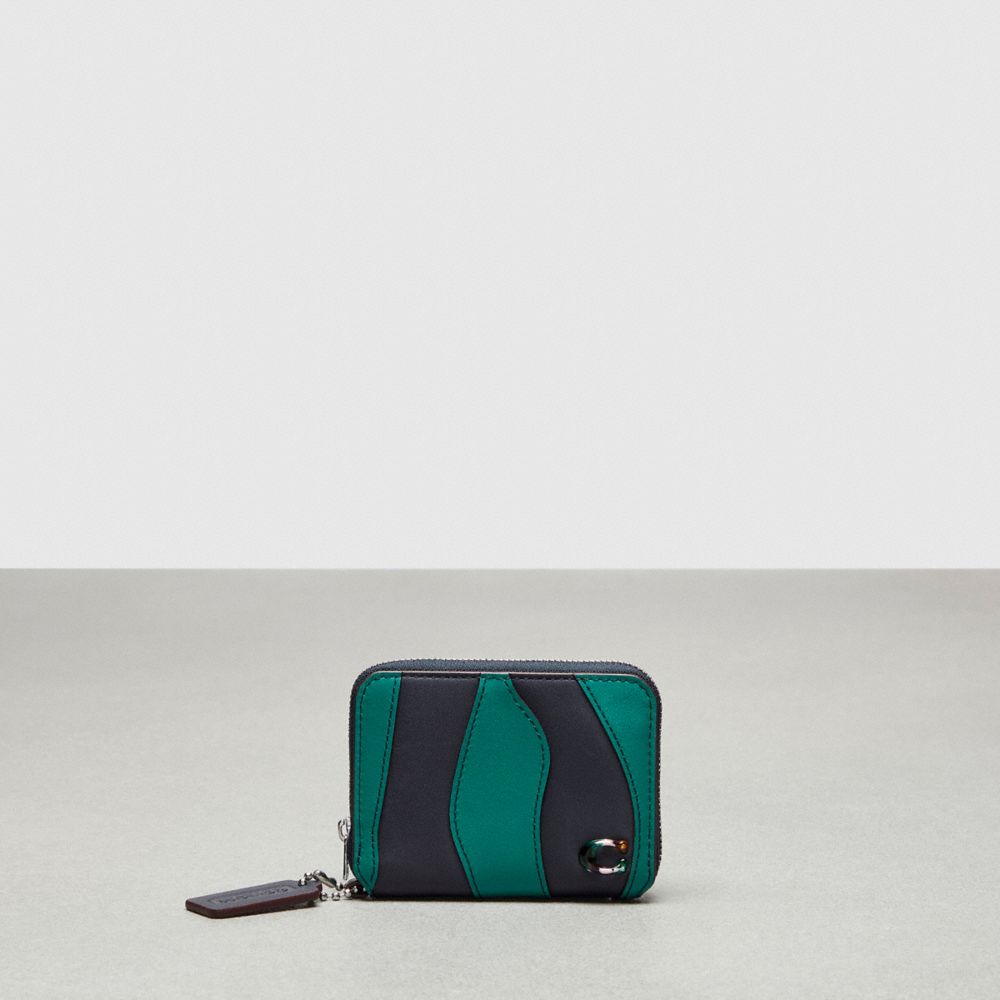 Zip Around Wallet In Wavy Stripe Upcrafted Leather | Coachtopia ™