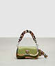 COACH®,Mini Wavy Dinky Bag in Coachtopia Leather with Upcrafted Scrap Binding,Coachtopia Leather,Mini,Olive Green Multi,Front View