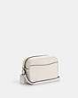 COACH®,MINI JAMIE CAMERA BAG,Pebbled Leather,Small,Gold/Chalk,Angle View