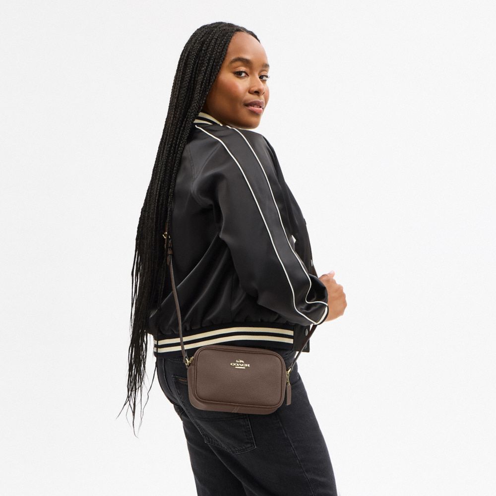 COACH®,Mini Jamie Camera Bag,Leather,Camera Bag,Color Block,Logo,Gold Metal,Casual,