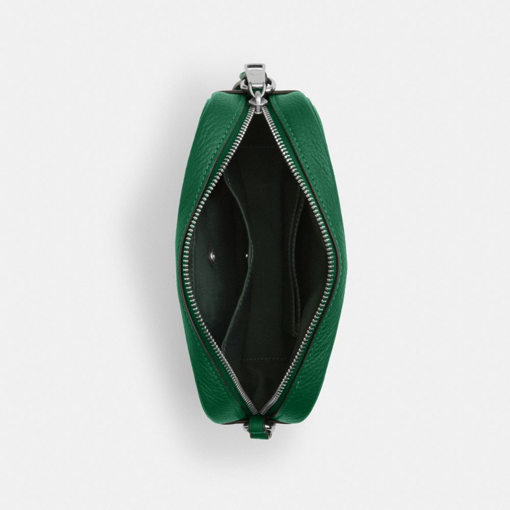 COACH®,Mini Jamie Camera Bag,Leather,Camera Bag,Color Block,Logo,Gold Metal,Casual,Green,Inside View,Top View