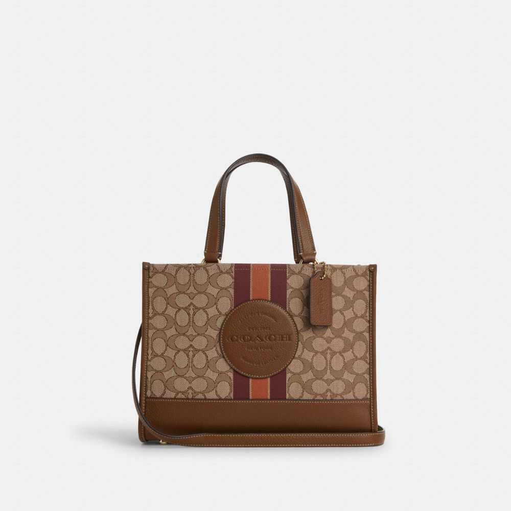 COACH® | Dempsey Carryall Bag In Signature Jacquard With Stripe And Coach  Patch