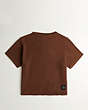 COACH®,Cropped Tee: Coachtopia Creatures,Dark Brown Multi,Back View