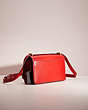 COACH®,UPCRAFTED BANDIT SHOULDER BAG,Calf Leather,Small,Denim Dream,Brass/Bold Red,Angle View