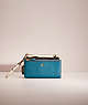 COACH®,UPCRAFTED TRIPLE-UP CREATION,Polished Pebble Leather,Brass/Blue,Front View