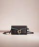 COACH®,UPCRAFTED TABBY CHAIN CLUTCH,Polished Pebble Leather,Mini,Brass/Black,Front View
