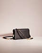 COACH®,UPCRAFTED TABBY CHAIN CLUTCH,Polished Pebble Leather,Mini,Brass/Black,Angle View