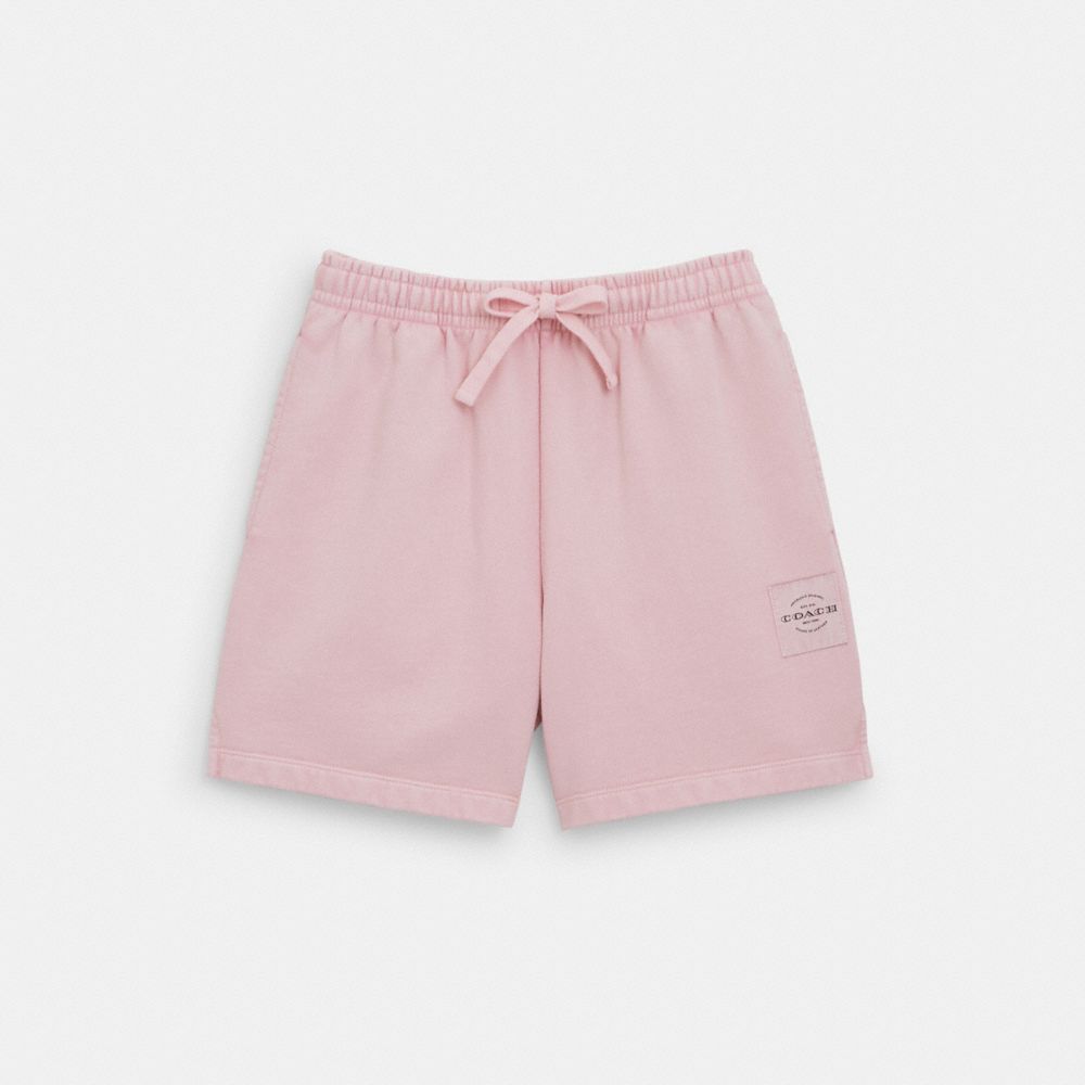 Coach Outlet Garment Dye Track Shorts In Dusty Pink