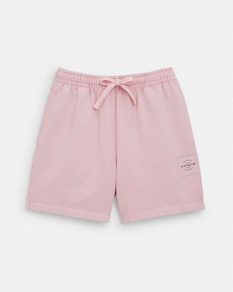 COACH®,GARMENT DYE TRACK SHORTS,Other,Dusty Pink,Front View