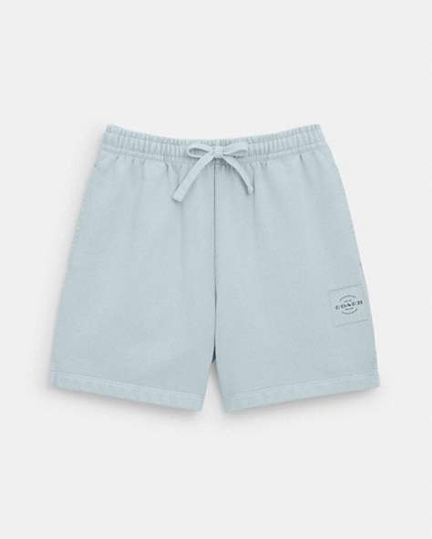 COACH®,GARMENT DYE TRACK SHORTS,Other,Dusty Blue,Front View