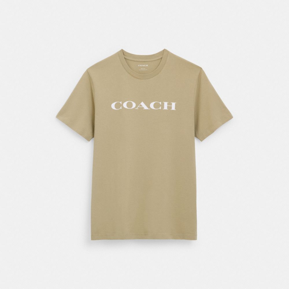 COACH®,SIGNATURE T-SHIRT,Dusty Green,Front View