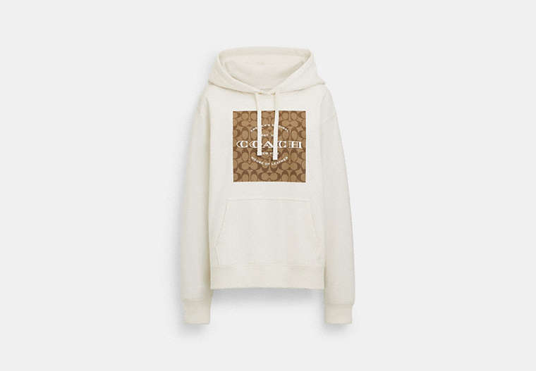 Coach Outlet Signature Square Hoodie In White