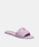 COACH®,HOLLY SANDAL WITH QUILTING,Leather,Soft Purple,Front View